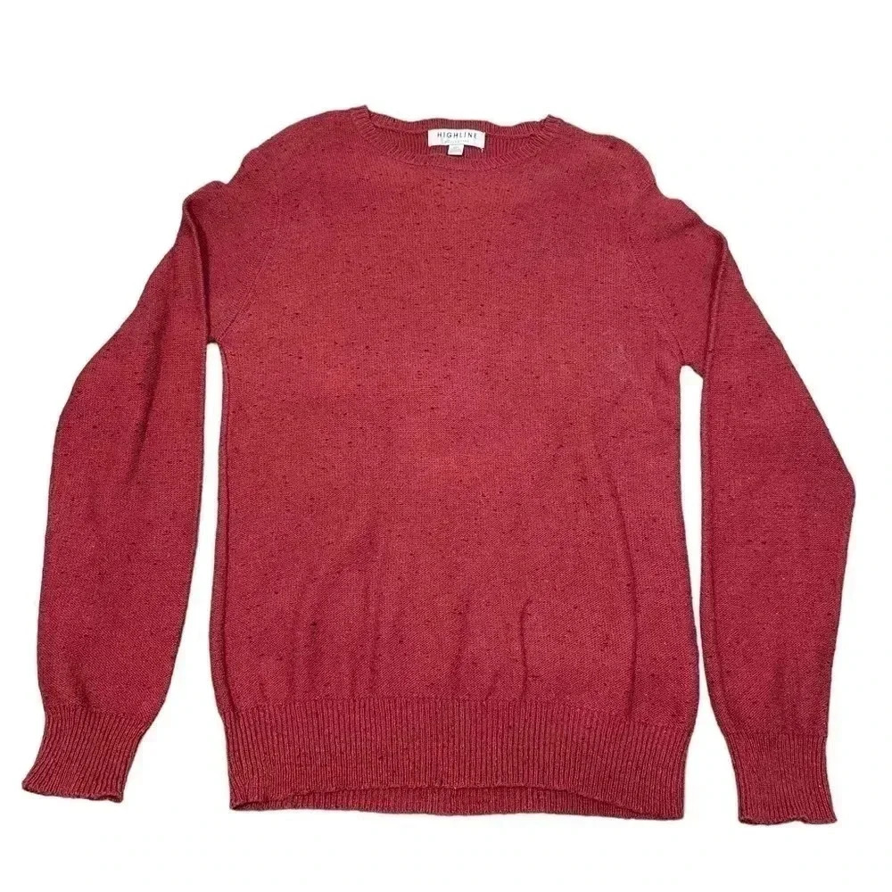 Highline Crew Neck Burgandy Sweater  Size Medium